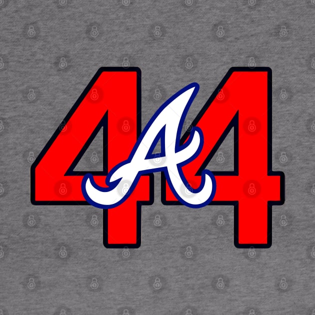 Hank Aaron Logo 44 by Lazy Sunday